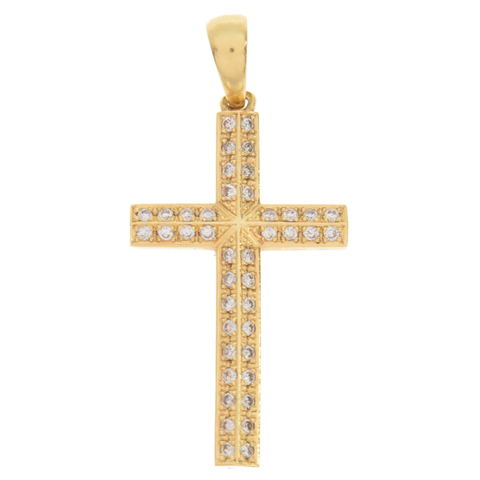 K18 リッジクロスペンダント